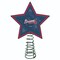 The Memory Company 10" Lighted Blue and Red Mosaic Style Star MLB Atlanta Braves Christmas Tree Topper